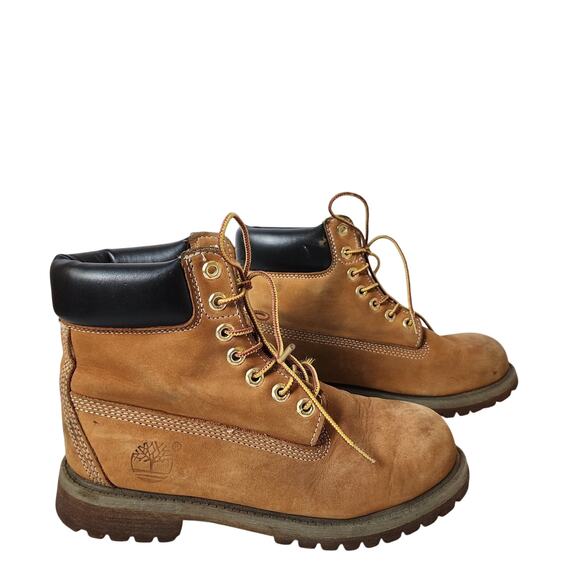 Timberland Ankle Work Boots Mens Size 7M Womens Size 9M Brown Leather Lace Up - Picture 1 of 12